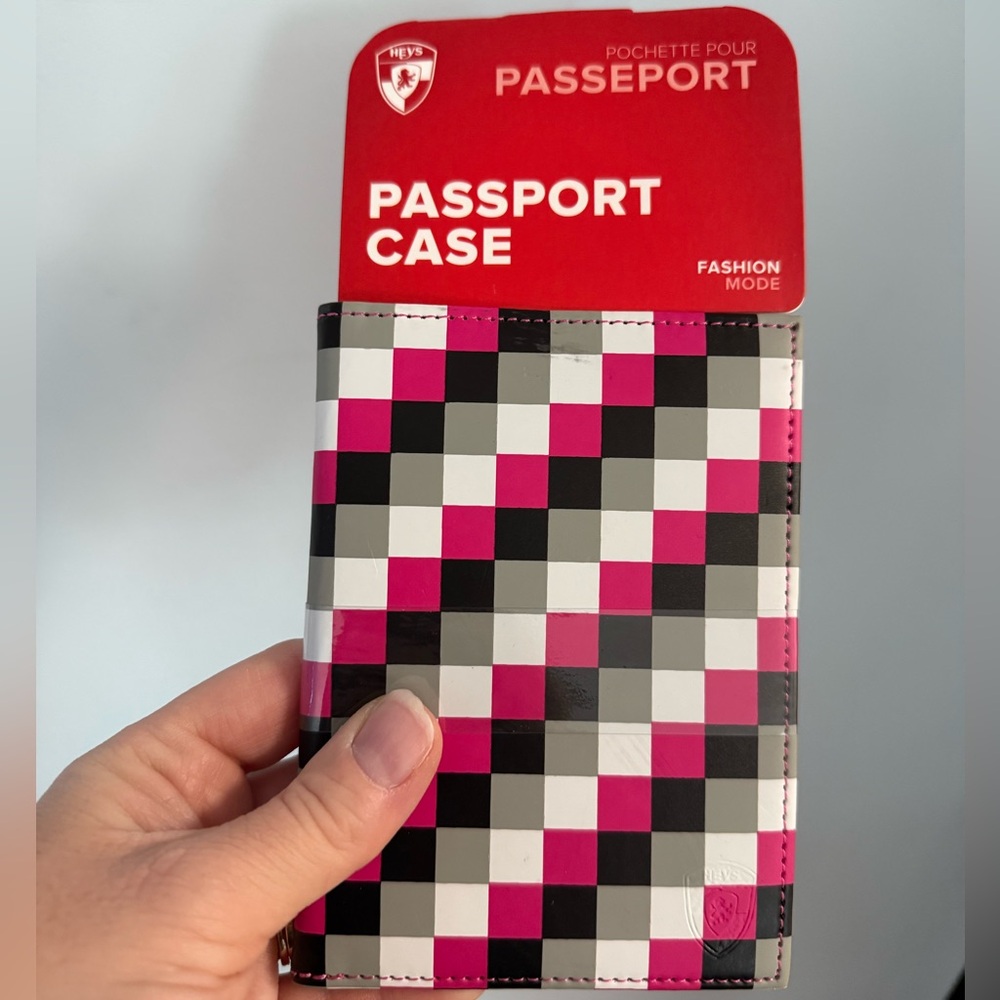 Heys Checkered Passport Case New Passport Holder Passport Wallet